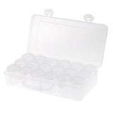Maxbell 18pieces Storage Box Screw Lid Clear Containers for Beads Crafts Findings Small Items Keeping Supply 55x35mm packed in portable box - Aladdin Shoppers