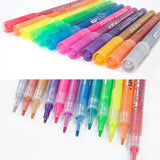 Maxbell 12 Colors Glitter Marker Pens Coloring Pen Painting Art Markers Highlighters