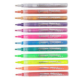 Maxbell 12 Colors Glitter Marker Pens Coloring Pen Painting Art Markers Highlighters