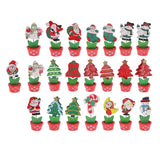 Maxbell 6 Pcs Wooden Table Number Holders Flowerpot Base Xmas Christmas Decoration