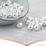7x10Pcs 8mm S925 Sterling Silver Seamless Spacers Beads Jewelry DIY Making