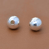 Maxbell 10Pcs 8mm S925 Sterling Silver Seamless Spacers Beads Jewelry DIY Making