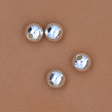 Maxbell 10Pcs 8mm S925 Sterling Silver Seamless Spacers Beads Jewelry DIY Making