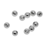 Maxbell 10Pcs 8mm S925 Sterling Silver Seamless Spacers Beads Jewelry DIY Making