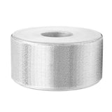 Maxbell 15 Meters 40mm Glitter Metallic Satin Ribbon For Crafts Gift Wrapping silver
