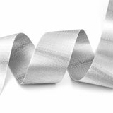 Maxbell 15 Meters 40mm Glitter Metallic Satin Ribbon For Crafts Gift Wrapping silver