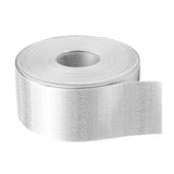 Maxbell 15 Meters 40mm Glitter Metallic Satin Ribbon For Crafts Gift Wrapping silver