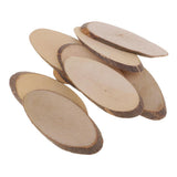 Maxbell 30 Pieces Oval Natural Tree Wood Slices for Rustic Wedding Home Decorations