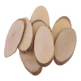 Maxbell 30 Pieces Oval Natural Tree Wood Slices for Rustic Wedding Home Decorations