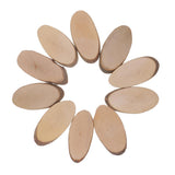 Maxbell 30 Pieces Oval Natural Tree Wood Slices for Rustic Wedding Home Decorations