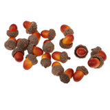 Maxbell 20 Pieces Mini Acorns Artificial Lifelike Simulation Small Acorn Accents Decoration Fake Fruit Home House Kitchen Decor - 17x25mm - Aladdin Shoppers