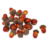 Maxbell 20 Pieces Mini Acorns Artificial Lifelike Simulation Small Acorn Accents Decoration Fake Fruit Home House Kitchen Decor - 17x25mm - Aladdin Shoppers