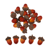 Maxbell 20 Pieces Mini Acorns Artificial Lifelike Simulation Small Acorn Accents Decoration Fake Fruit Home House Kitchen Decor - 17x25mm - Aladdin Shoppers