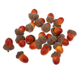 Maxbell 20 Pieces Mini Acorns Artificial Lifelike Simulation Small Acorn Accents Decoration Fake Fruit Home House Kitchen Decor - 17x25mm - Aladdin Shoppers
