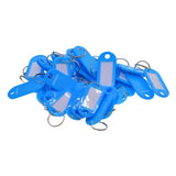 100pcs Removable Waterproof Key Tags ID Name Card Tags Mark Label Blue