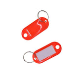 100pcs Removable Waterproof Key Tags ID Name Card Tags Mark Label Red