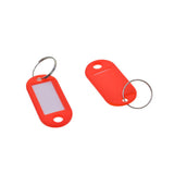 100pcs Removable Waterproof Key Tags ID Name Card Tags Mark Label Red