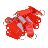 100pcs Removable Waterproof Key Tags ID Name Card Tags Mark Label Red