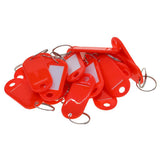 100pcs Removable Waterproof Key Tags ID Name Card Tags Mark Label Red