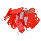 100pcs Removable Waterproof Key Tags ID Name Card Tags Mark Label Red