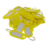 100pcs Removable Waterproof Key Tags ID Name Card Tags Mark Label Yellow