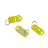 100pcs Removable Waterproof Key Tags ID Name Card Tags Mark Label Yellow