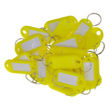 100pcs Removable Waterproof Key Tags ID Name Card Tags Mark Label Yellow