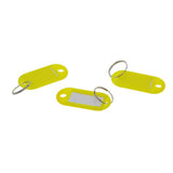100pcs Removable Waterproof Key Tags ID Name Card Tags Mark Label Yellow