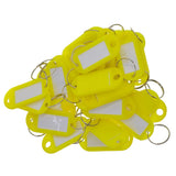100pcs Removable Waterproof Key Tags ID Name Card Tags Mark Label Yellow