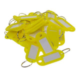 100pcs Removable Waterproof Key Tags ID Name Card Tags Mark Label Yellow