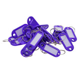 100pcs Removable Waterproof Key Tags ID Name Card Tags Mark Label Purple