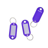 100pcs Removable Waterproof Key Tags ID Name Card Tags Mark Label Purple