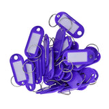 100pcs Removable Waterproof Key Tags ID Name Card Tags Mark Label Purple
