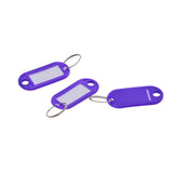 100pcs Removable Waterproof Key Tags ID Name Card Tags Mark Label Purple