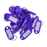 100pcs Removable Waterproof Key Tags ID Name Card Tags Mark Label Purple
