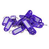 100pcs Removable Waterproof Key Tags ID Name Card Tags Mark Label Purple