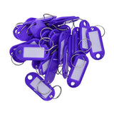 100pcs Removable Waterproof Key Tags ID Name Card Tags Mark Label Purple