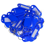 100pcs Removable Waterproof Key Tags ID Name Card Tags Mark Label Royal Blue