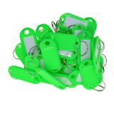 100pcs Removable Waterproof Key Tags ID Name Card Tags Mark Label Green