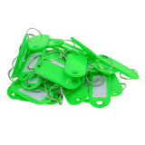 100pcs Removable Waterproof Key Tags ID Name Card Tags Mark Label Green