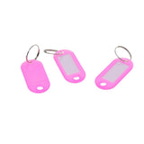 100pcs Removable Waterproof Key Tags ID Name Card Tags Mark Label Pink