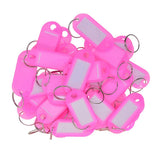100pcs Removable Waterproof Key Tags ID Name Card Tags Mark Label Pink