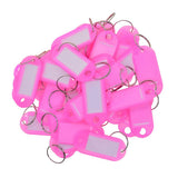 100pcs Removable Waterproof Key Tags ID Name Card Tags Mark Label Pink