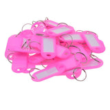 100pcs Removable Waterproof Key Tags ID Name Card Tags Mark Label Pink