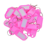 100pcs Removable Waterproof Key Tags ID Name Card Tags Mark Label Pink