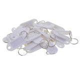 100pcs Removable Waterproof Key Tags ID Name Card Tags Mark Label White