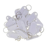 100pcs Removable Waterproof Key Tags ID Name Card Tags Mark Label White