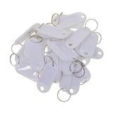 100pcs Removable Waterproof Key Tags ID Name Card Tags Mark Label White