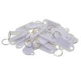 100pcs Removable Waterproof Key Tags ID Name Card Tags Mark Label White