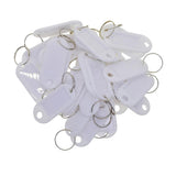 100pcs Removable Waterproof Key Tags ID Name Card Tags Mark Label White